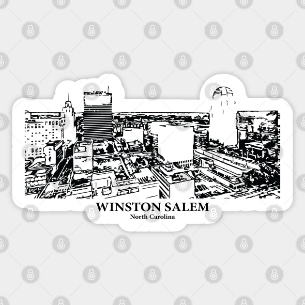 Winston Salem - North Carolina Sticker by Lakeric